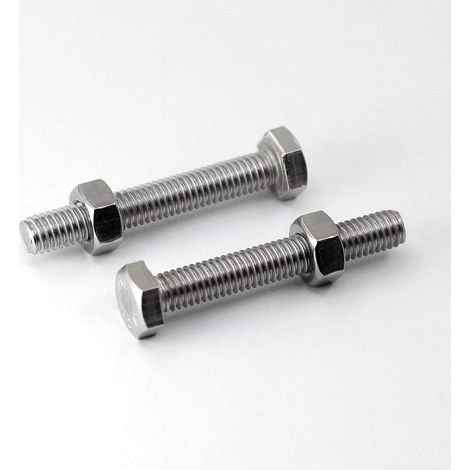 M6 x 50mm 20PCS Boulons à six pans en 304 Acier Inoxydable de Coin Extérieur Vis Hexagonale,Boulons et écrous de Sortilège Ensemble (1/3)