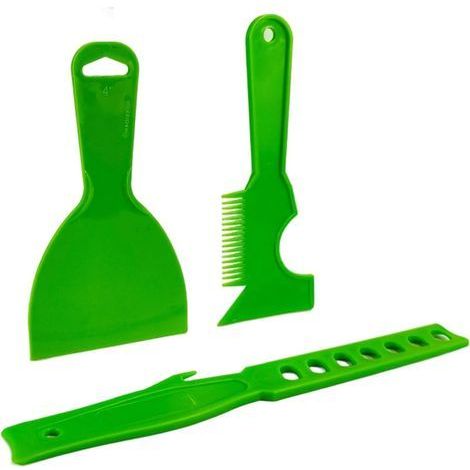 Grattoir à mastic multifonction avec brosse à peinture et ensemble d'outils de mélange pour le retrait de papier peint, grattoirs d'amélioration de la maison (1/5)