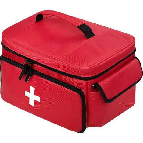Trousse de Secours Vide Portative pour Visite à Domicile (Rouge) (1/5)