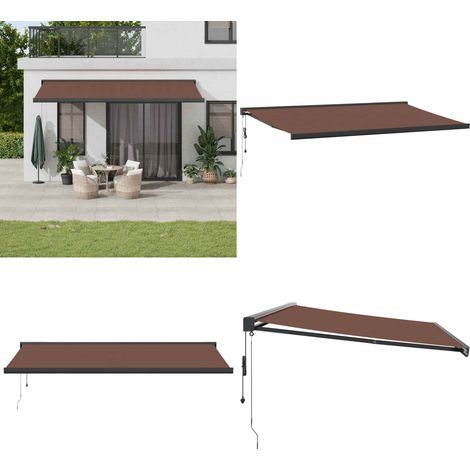 Markise Automatisch Braun 500x300 cm - Markise - Gartensonnenschirm - Terrassenmarkise - Alu-Markise - Elektrische Markise - Home & Living (1/5)
