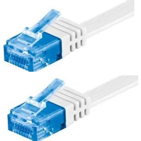 Cavo patch piatto RJ45 SlimLine Cat.5e UTP da 2 m per LogiLink, colore bianco. (1/5)