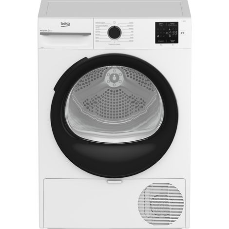 Beko MWBMT392BIT 9kg, Classe C, Linea Estetica NX, motore inverter, Display digitale, colore Bianco, oblò Nero (1/4)