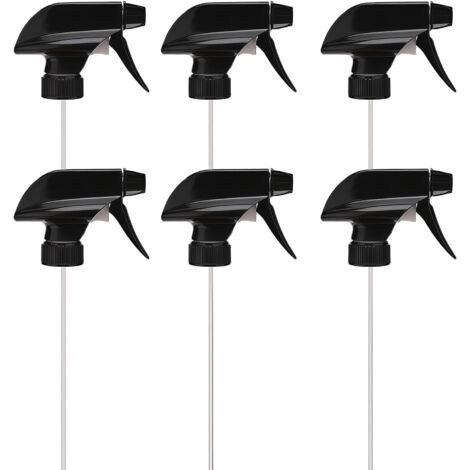 Lot de 6 buses pulvérisation rechange en plastique robuste pour et nettoyage, Noir , M - (1/5)