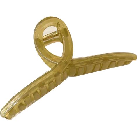 Pince à cheveux en résine épaisse 5,9 pouces, barrette texturée à forte tenue, griffe décorative verte L, fixation solide pour cheveux (1/5)