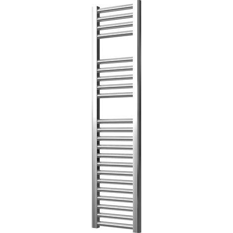 Extra High Heat Output Chrome Central Heating Towel Rail 300 x 1200mm Flat Bathroom Radiator Heater