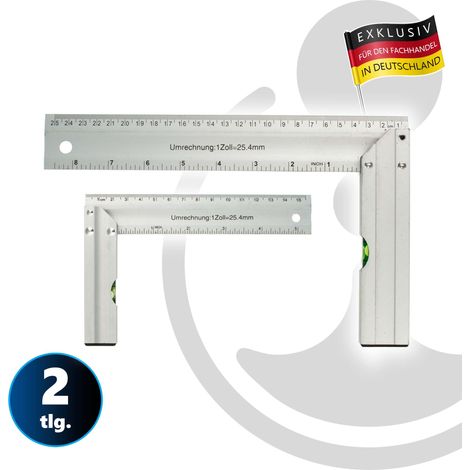 MASTERPROOF PROFESSIONAL Anschlagwinkel-Set 150 mm & 250 mm, 2-teilig, Aluminium (1/2)