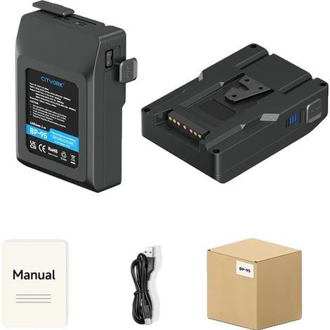 Batterie V-Mount, capacité de 15000mAh, compatibilité universelle, BP-95 (1/2)