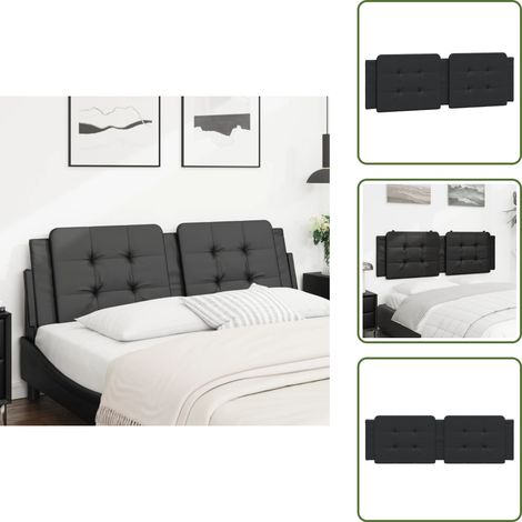 Cuscino per letto - vidaXL Cuscino Testiera Zadar Nero 160 cm in Similpelle - Cuscino per schiena