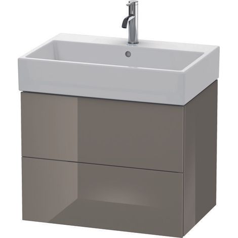 Mueble de baño L-CUBE 544x684x459mm franela gris brillo (1/5)