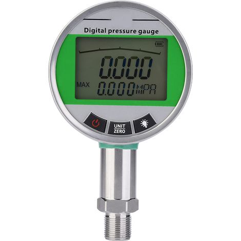 Manomètre hydraulique numérique, arrêt automatique 10s 0-1,6 MPA, jauge à écran LCD haute précision pour équipement de traitement de l'eau (1/5)