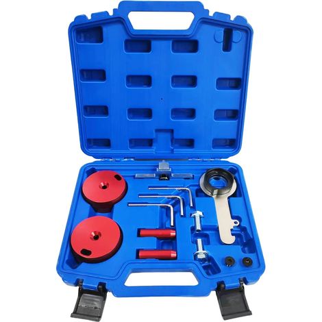 Kit Calage Distribution Moteur, Outil Calage de Blocage d'arbre à Cames et Vilebrequin, Calages Courroie Distribution de Volant pour Ford Transit Custom Focus Ranger 2.0 Ecoblue TDCi (Bleu) (1/5)