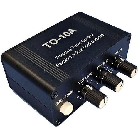 Préamplificateur à double amplificateur opérationnel NE5532, préamplificateur stéréo à tubes, avec commandes de tonalité pour les aigus, les médiums et les graves, atténuation de volume à double fonct (1/5)
