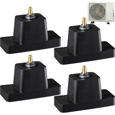 4 pièces de Support en Caoutchouc Climatiseur Amortisseur de Vibrations en Caoutchouc, pour Climatiseur Unité Extérieure (1/5)