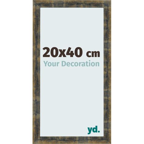 yd. - Cadre photo 20x40 - Bleu Or Melange - MDF - Pisa (1/5)