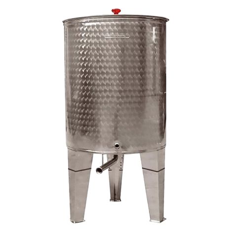 Cordivari botte contenitore per alimenti con fondo conico da 500 Lt in acciaio inox 18/10 72,5 cm h 166 cm attacco 3/4 senza rubinetto