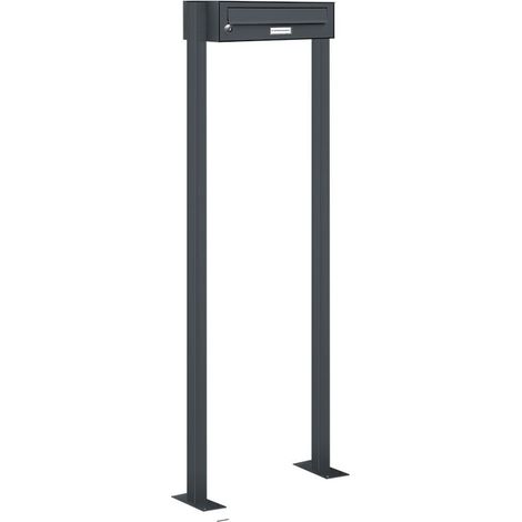 1er Standbriefkasten Anlage Freistehend RAL 7016 - Anthrazit (1/5)