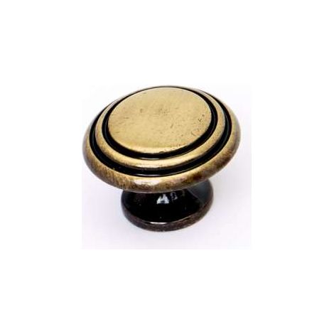Pomolo doppia riga in metallo bronzo 30 mm