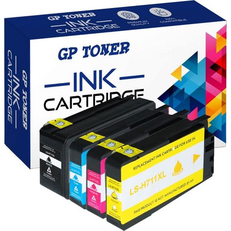 4x Tintenpatronen für HP GP-H711XL CMYK GP (1/5)