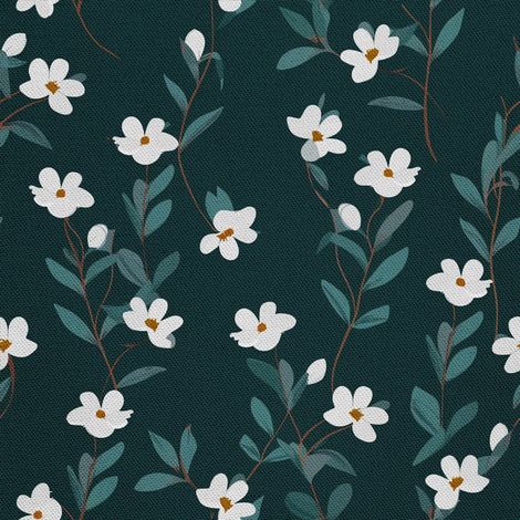 Tissu décoratif d'extérieur Oxford - Motif Fleurs I DX5399 (1/5)