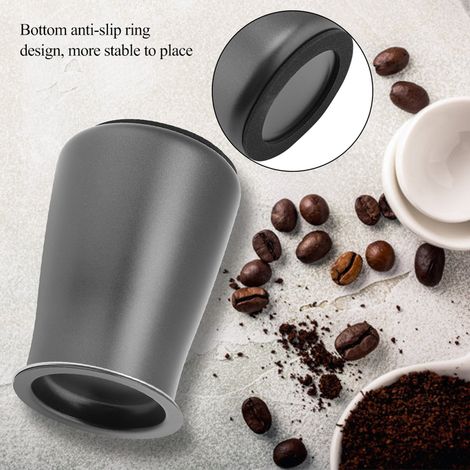 Kaffeesieb aus schwarzem Edelstahl, staubdichtes Mehlsieb, Mahlwerkszubehör, Pulverfilter (schwarz) (1/5)