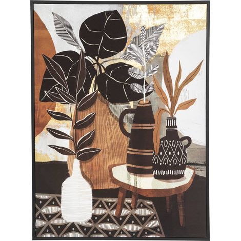 Tela incorniciata pianta legno 58x78cm - Atmosphera créateur d'intérieur