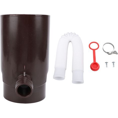 10cm Rainwater Harvesting System, Efficient Round Spout Diverter for Irrigation Systems and Aquariums, Brown (1/5)
