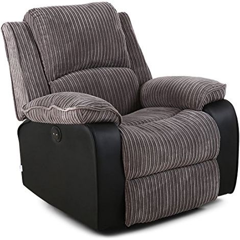 POSTANA GREY AUTOMATIC FABRIC RECLINER ARMCHAIR (1/5)