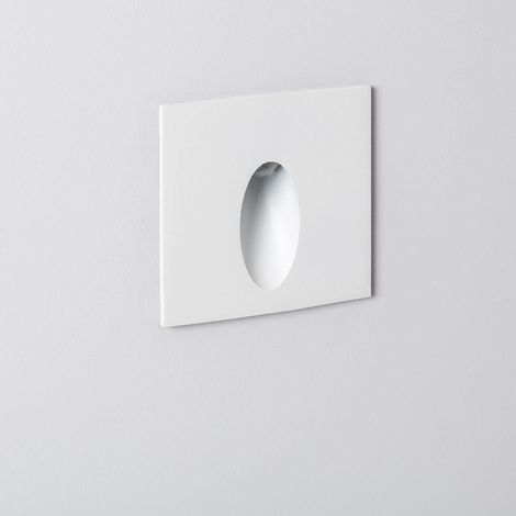 Baliza Exterior LED 3W Empotrable Pared Cuadrado Oval Adam 4000K Blanco Blanco Neutro (1/5)