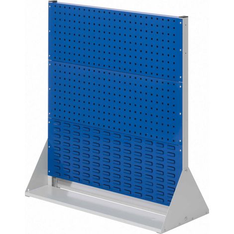 Kappes ®RasterPlan Stellwände doppelseitig Größe 3 - 4x Lochplatten 2x Schlitzplatten Enzianblau RAL 5010