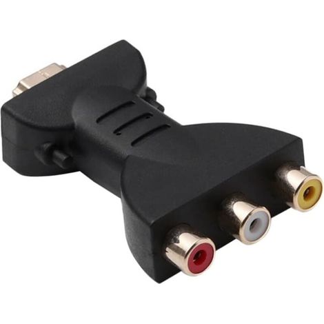 Adaptateur HDMI vers 3RCA, adaptateur rouge jaune blanc câble vidéo HDMI vers AV, convertisseur Audio rouge blanc jaune Portable (1/4)