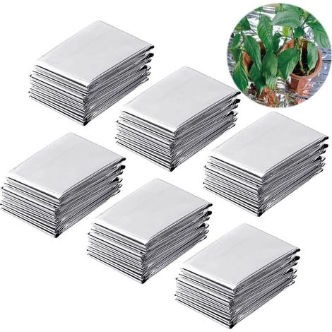 Toile De Paillage - 1 6 M X 2 1 M - Argentée - Anti-herbes - Protection Gel - Lot De 6 (1/5)