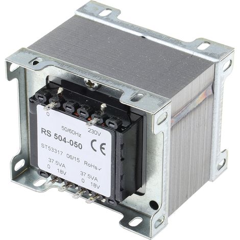 Transformateur à montage sur châssis, Vin 230V c.a., Vout 18V c.a., 2 sorties, 75VA ( Prix pour 1 )