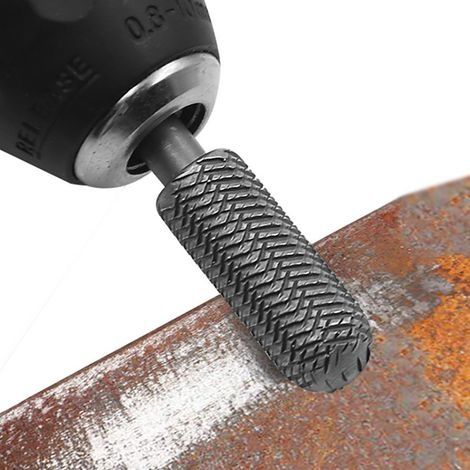 Geprägte Stahl-Rotationsfeile, 5-teilig, 6 mm, elektrischer Schleifkopf, Spezialformfeile, Weichmetall, Bohrung (1/4)