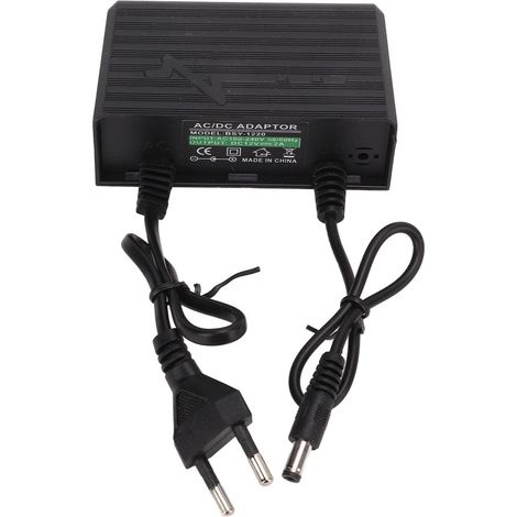 AC/DC connector, 12V 2A external power adapter, red copper port, rust monitoring (1/5)