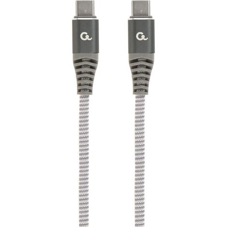 Gembird kábel nabíjací USB-C (M) na USB -C  (M), 100W, prémiový, opletený, 1.5 m, čierny (1/2)