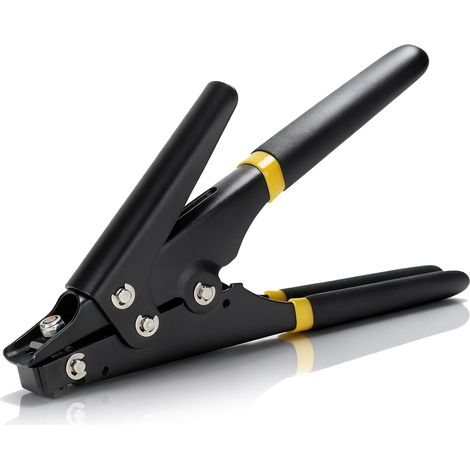 Pistola para bridas de 8 pulgadas, herramienta tensora y de corte de 2,3 a 9,5 mm para asegurar y cortar bridas de plástico o nailon (1/5)