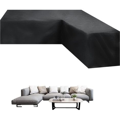 Borsa Divano ad angolo per il Giardino,Impermeabile 210D Oxford Patio V-Forma di Copertura Divano Impermeabile, antivento, Anti-UV Tarp Mobili da Terrazza a Forma di V 30030098cm (1/5)