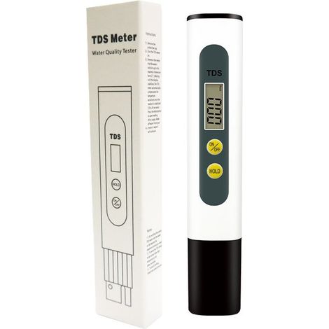 Stylo testeur de qualité de l'eau TDS – 25 x 14 x 134 mm, résolution de 1 ppm, fonctionnement sous 3 V (1/2)