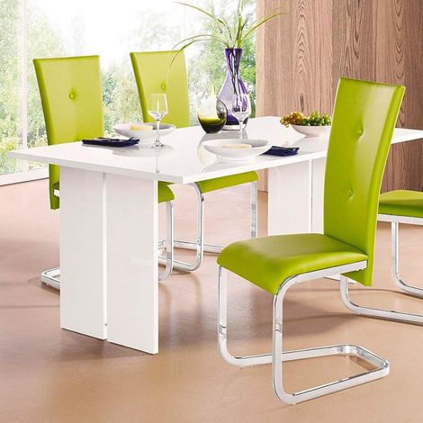 Mesa Fija - Blanco Brillante 160x90x75h cm (1/5)