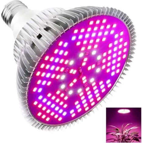 Lampe horticole LED à spectre complet 100 W E27 pour la croissance des plantes, fleurs et légumes, en intérieur, serre ou jardin. (1/5)