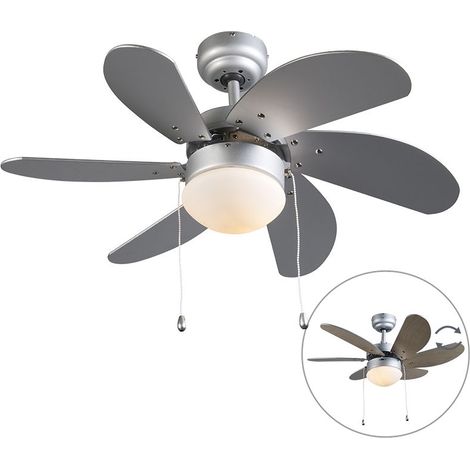 Ventilateur de plafond gris - Fresh 3 Moderne Luminaire interieur Rond (1/4)