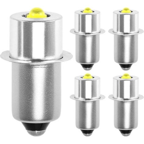4 ampoules LED pour lampe torche - Kit de conversion LED - Ampoule de rechange LED - Argent - P13.5S - 4-12V - Compatible av SANPIE (1/4)