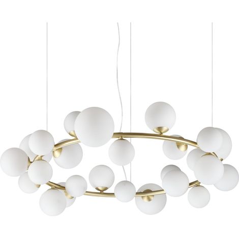 Ideal Lux Sospensione moderna Perlage 25 luci G9 bianco metallo (1/3)