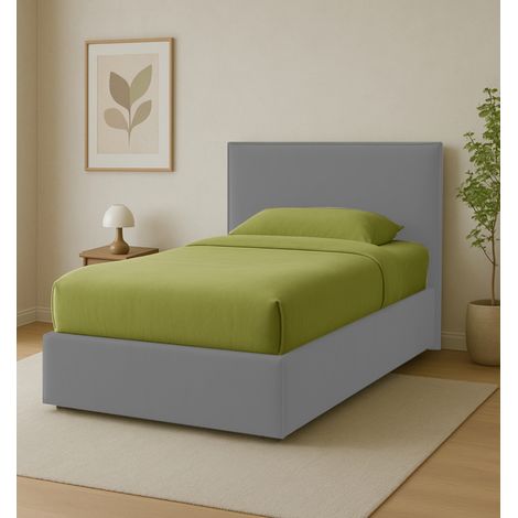 letto una piazza e mezza con contenitore "zoom" in tessuto perla 120x190 cm (1/4)