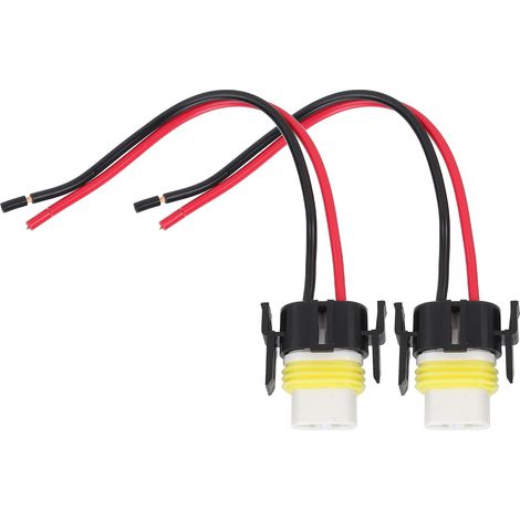 2 Stück H11 Keramik-Buchse, 2-polig, 2-Loch-Kabelbaumstecker, Ersatzteil, 1 mm, 1224 V (1/5)