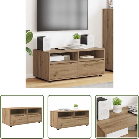 Wohnzimmer Möbel -  TV-Schränk Artisan-Eiche 100 x 48 x 43 cm Holzwerkstoff (1/5)