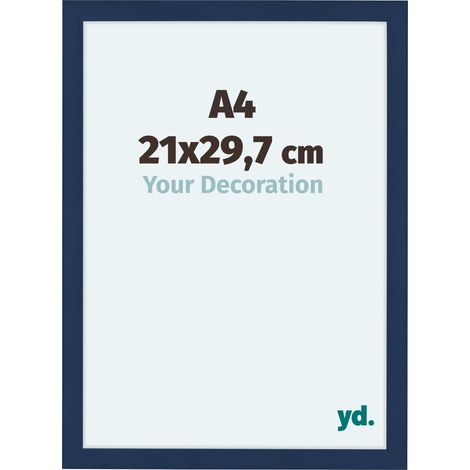 yd. - Cadre photo A4 21x29.7 - Bleu Fonce Patine - MDF - Como (1/5)