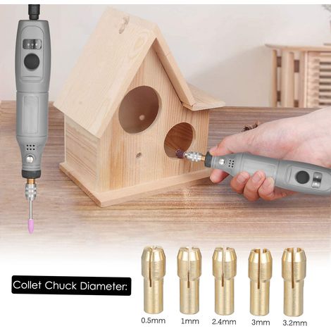 Mini outil rotatif 12 V Broyeur électrique portable 5 000 à 15 000 tr/min Coupeur à vitesse variable avec 24 accessoires pour projets d'artisanat et créations de bricolage (1/5)