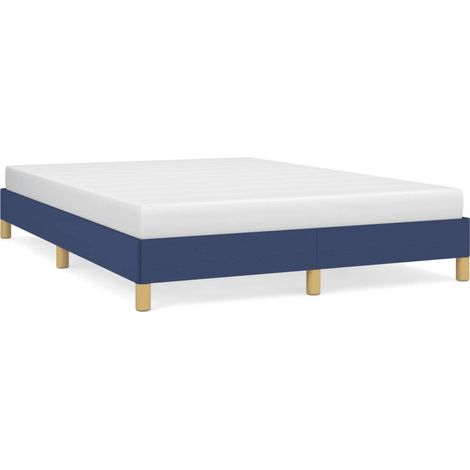 Maison Exclusive - Cadre de lit sans matelas bleu 140x190 cm tissu