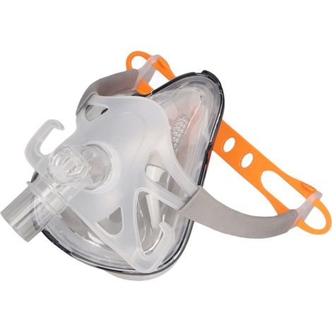 Masque respiratoire à coussinet silicone double couche, embout rotatif 360°, remplacement complet pour visière faciale (1/5)